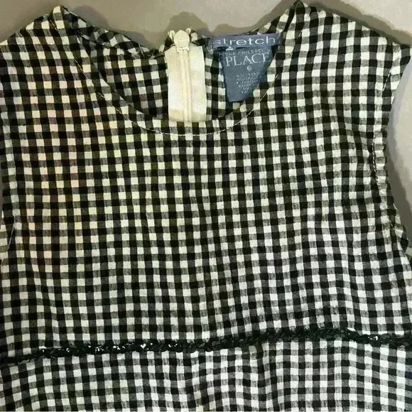 Vintage cotton plaid sequin gingham girls 90s holiday dress no flaws checkered - Picture 3 of 5